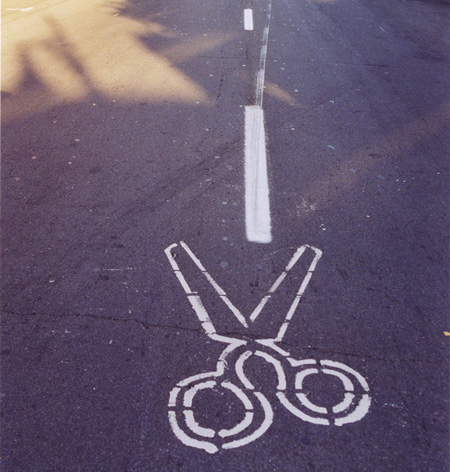 Pedestrian Street Art by Peter Gibson (aka Roadsworth) 