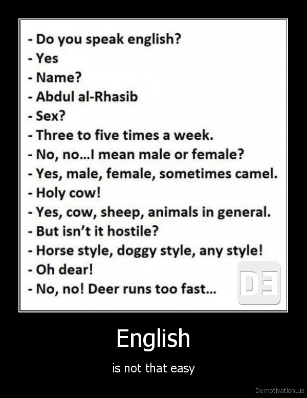 English - is not that easy